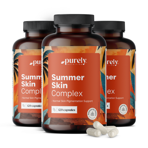 3x Summer Skin Complex – fórmula con 10 ingredientes activos, en total 360 cápsulas