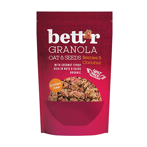 BIO Granola – frutos del bosque y coco, 300 g