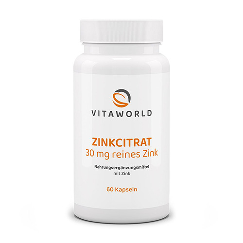 Citrato de zinc 30 mg, 60 cápsulas