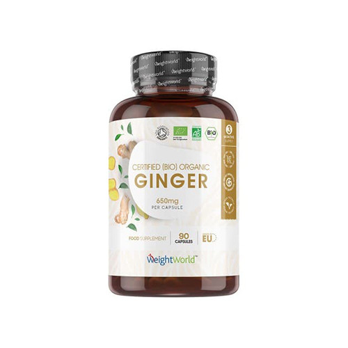 Jengibre BIO 650 mg, 90 cápsulas