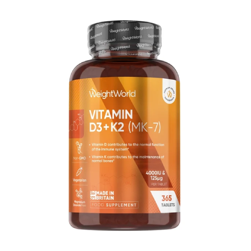 Vitaminas veganas D3 + K2, 365 comprimidos