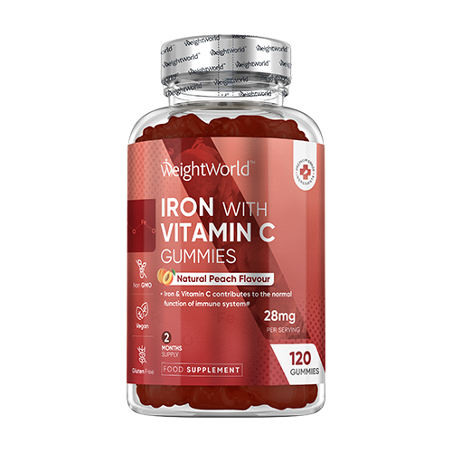 Hierro con vitamina C, 120 gominolas