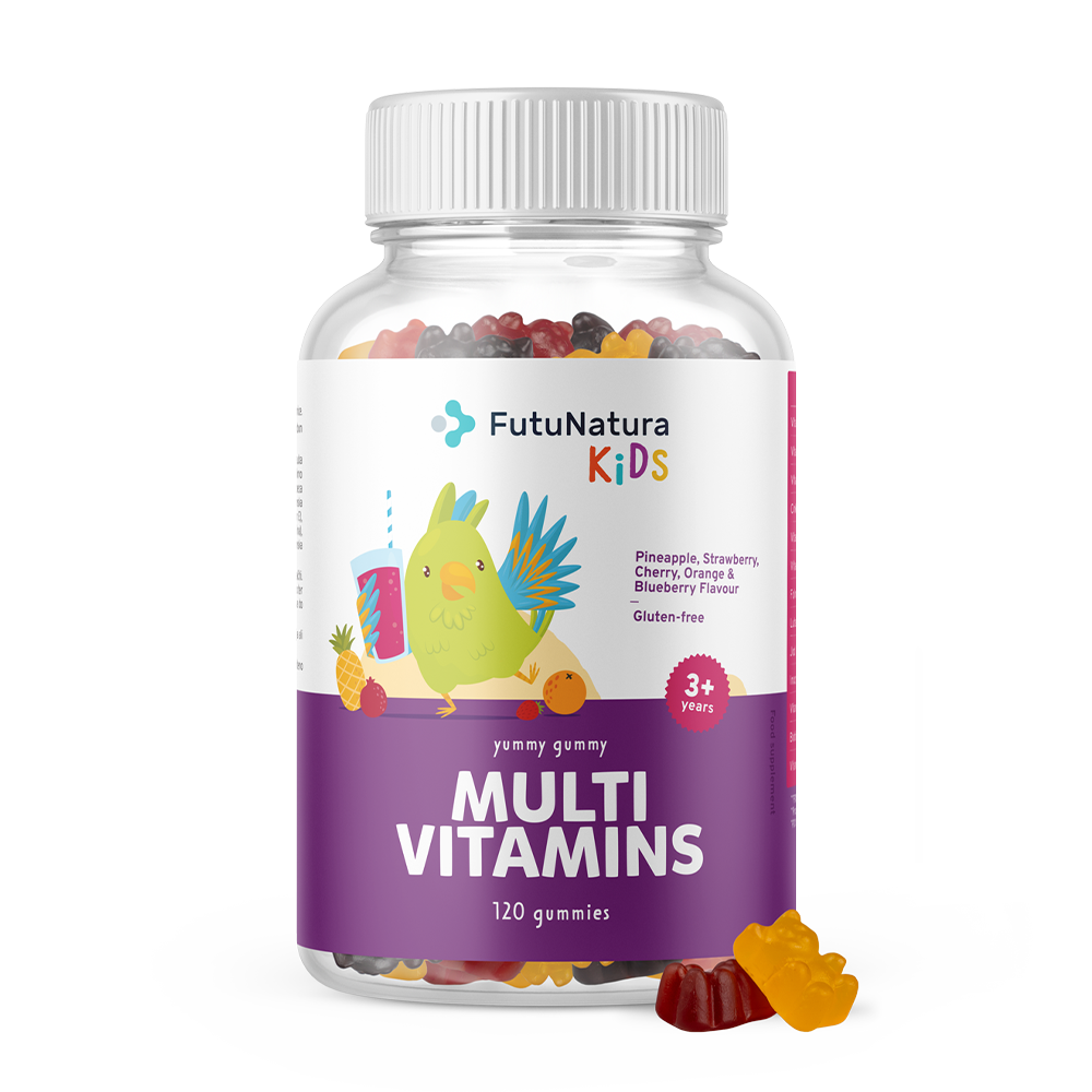 MULTIVITAMINES – Gummies pour enfants avec des multivitamines.