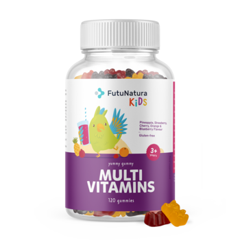 MULTIVITAMINES – Gummies pour enfants avec des multivitamines.