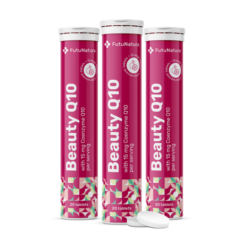 3x Beauty Q10 – comprimés effervescents, ensemble 60 comprimés effervescents