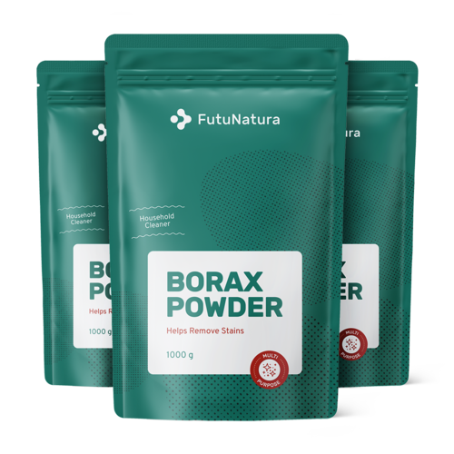 3x Borax - tétraborate de sodium, ensemble 3000 g