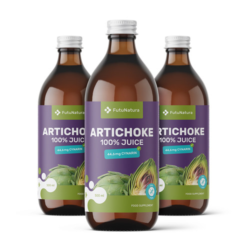3x 100 % jus d'artichaut, ensemble 1500 ml