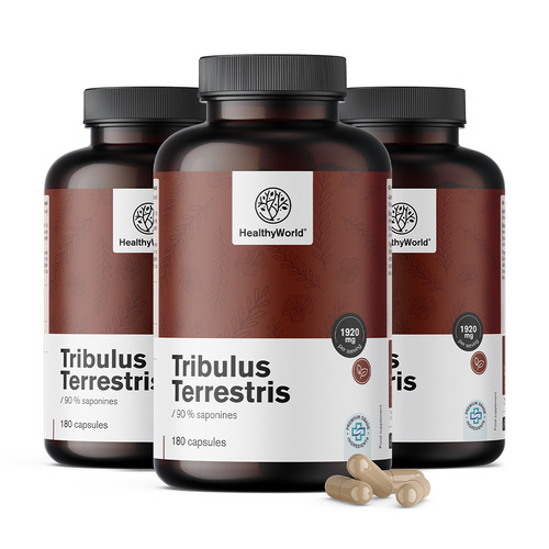 3x Tribule terrestre - Tribulus 1920 mg, ensemble 540 gélules 
