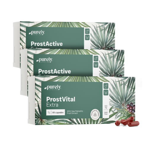 3x ProstVital Extra – avec extrait de palmier scie 320 mg, ensemble 180 gélules