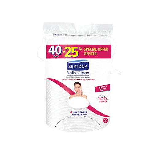 Disques à démaquiller en coton Extra Soft, 40 + 10 disques 
