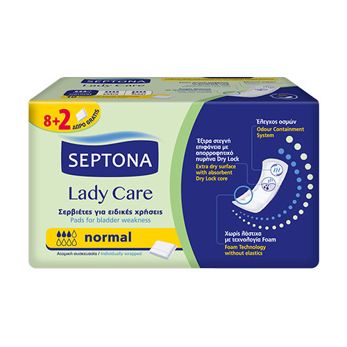 Serviettes hygiéniques pour l'incontinence - Normal, 10 serviettes 