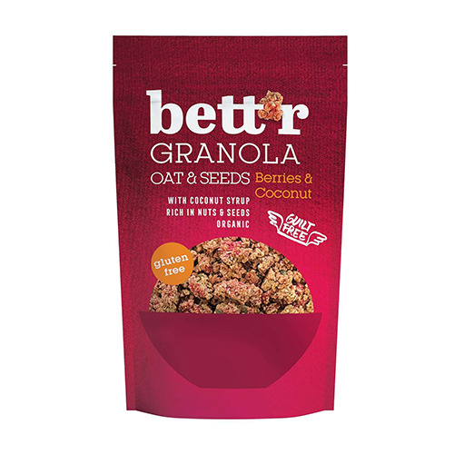 Granola BIO - fruits des bois et noix de coco, 300 g