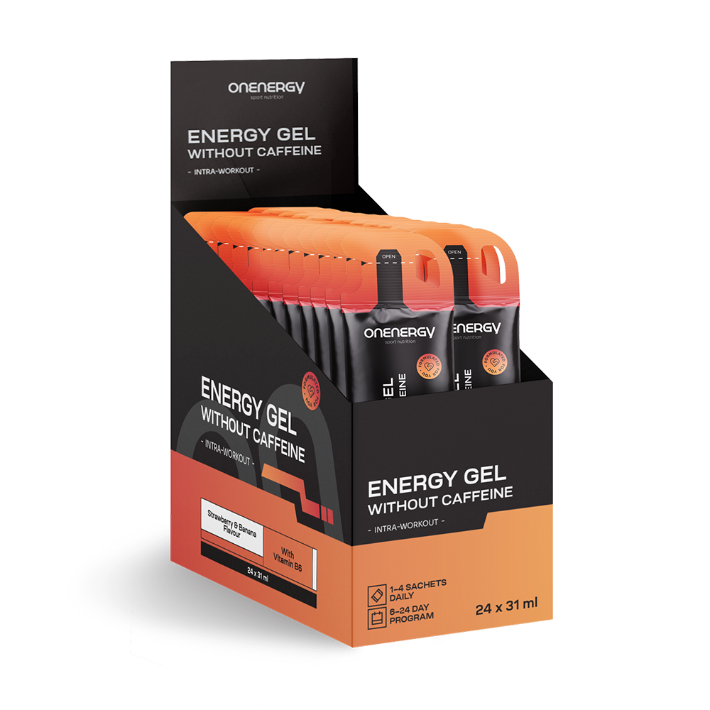 Energijski gel brez kofeina – jagoda in banana