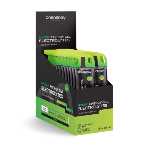 Hydro ενεργειακό τζελ με ηλεκτρολύτες – λάιμ, 24 x 55 ml