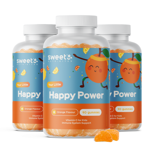 3x Happy Power – ζελεδάκια για παιδιά με βιταμίνη C, συνολικά 270 ζελεδάκια