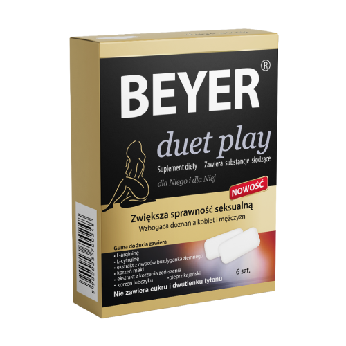 Duet Play – žvakaće gume za parove, 6 žvakaćih guma