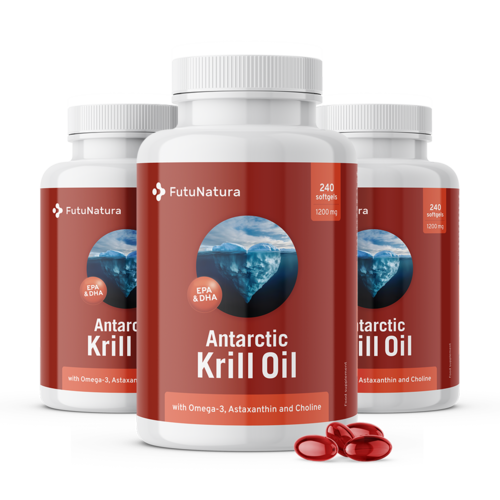 3x Krilovo ulje 1200 mg, ukupno 720 mekih kapsula