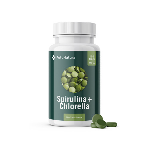 Alge Spirulina + Chlorella, 100 tableta