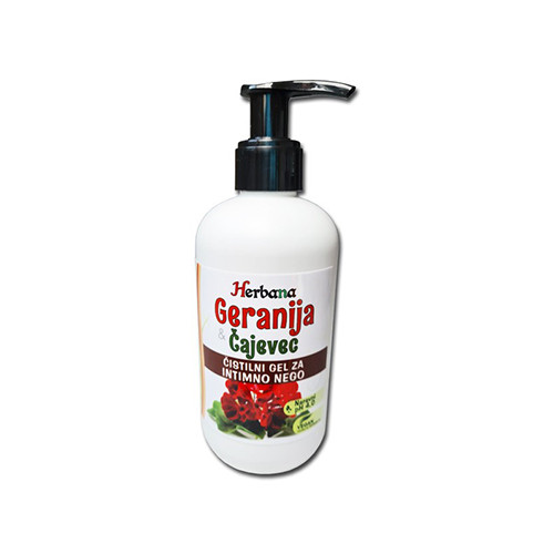 Prirodni gel za čišćenje i njegu intimnog područja (Geranij + Čajevac), 250 ml