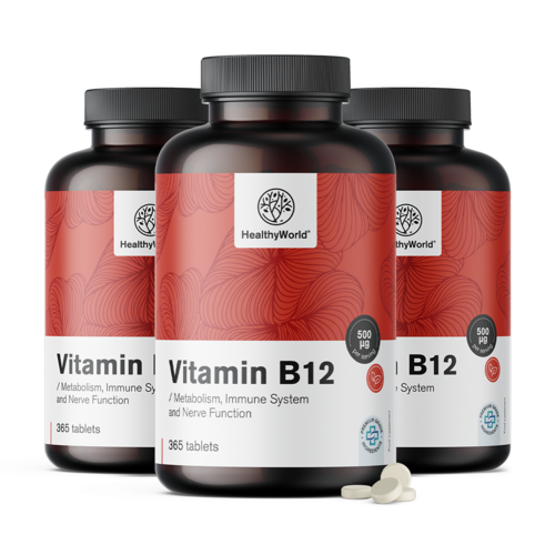 3x Vitamin B12 500 µg, ukupno 1095 tableta