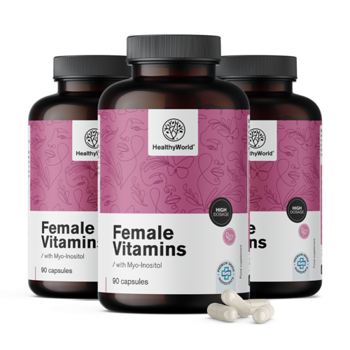 3x Vitamini za žene s mio-inozitolom, ukupno 90 kapsula