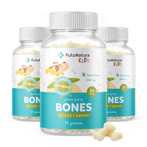 3x BONES – Gumeni bomboni za djecu za kosti, ukupno 90 gumenih bombona