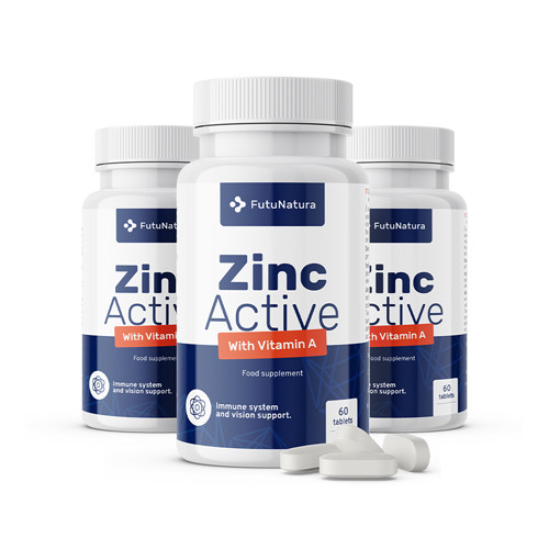 3x Cink Active + vitamin A, ukupno 180 tableta