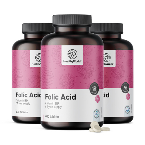 3x Folna kiselina 400 µg, ukupno 1200 tableta