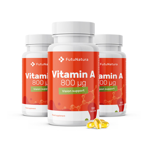 3x Vitamin A 800 µg, ukupno 540 mekih kapsula