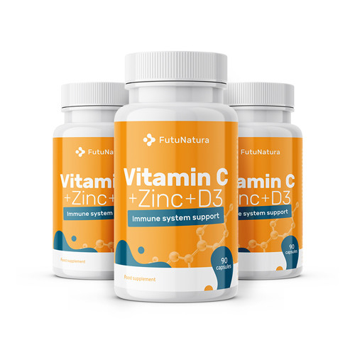 3x Vitamin C + cink + vitamin D3, ukupno 270 kapsula