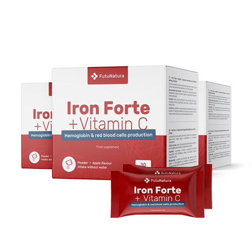 3x Željezo Forte + vitamin C DIRECT, ukupno 90 vrećica