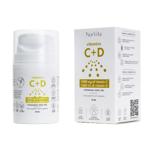 Veganski liposomalni vitamin C + D3 - u gelu, 50 ml