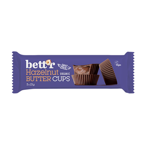 BIO Nut Butter Cups – namaz od lješnjaka i čokolada, 3 x 13 g