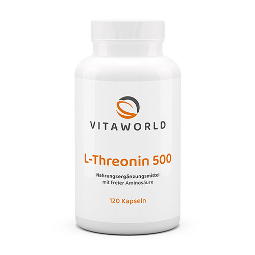 L-treonin 500 mg, 120 kapsula