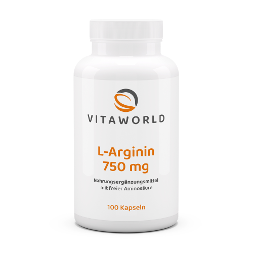 L-arginin 750 mg, 100 kapsula