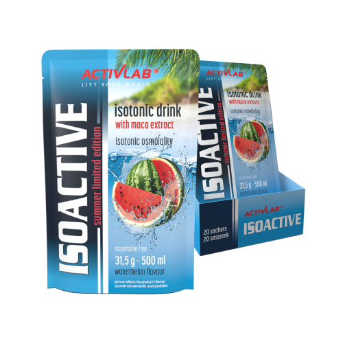 Isoactive izotóniás ital - görögdinnye, 20 x 31,5 g