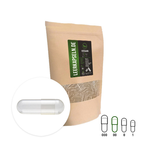 Üres kapszula 00 - vegán, 250 darab