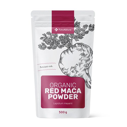 BIO Piros maca por, 500 g