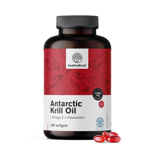 Krill olaj 1200 mg, 180 lágy kapszula