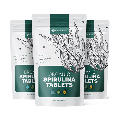 3x BIO Spirulina 400 mg, 375 tabletta, összesen 1125 tabletta 