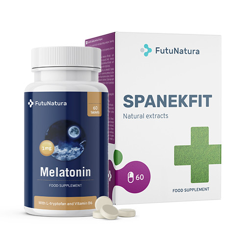 Nyugodt alvás:  Melatonin + Spanekfit, csomag