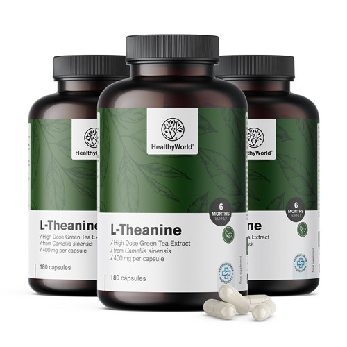 3x L-Theanine 400 mg, összesen 540 kapszula