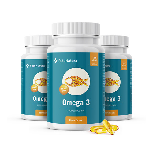 3x Omega 3 1000 mg, összesen 450 lágy kapszula