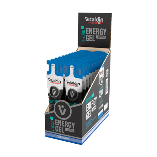 HYDRO Energiazselé koffeinnel – kóla, 24 x 55 ml