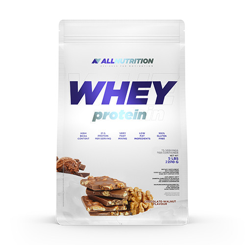 WHEY Protein XXL proteine ​​del siero di latte - cioccolato e noci, 2270 g