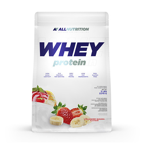 WHEY Protein XXL proteine del siero di latte – fragola e banana, 2270 g