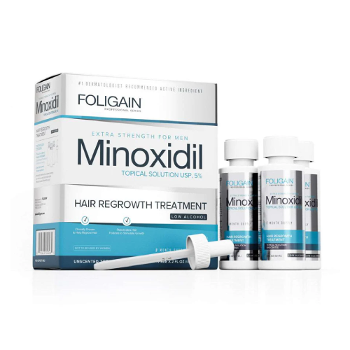 Minoxidil 5 % siero per uomo – a basso contenuto di alcol, 180 ml