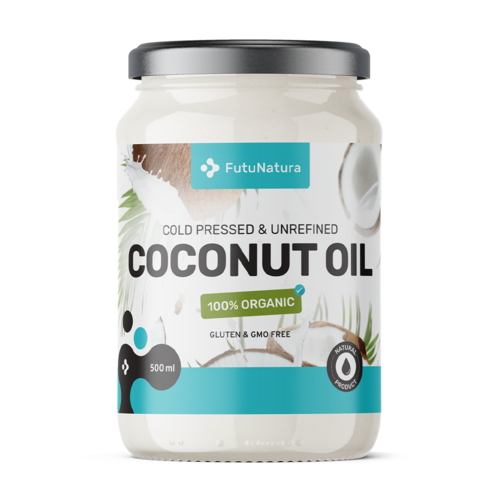 BIO Olio di cocco – spremuto a freddo, non raffinato, 500 ml