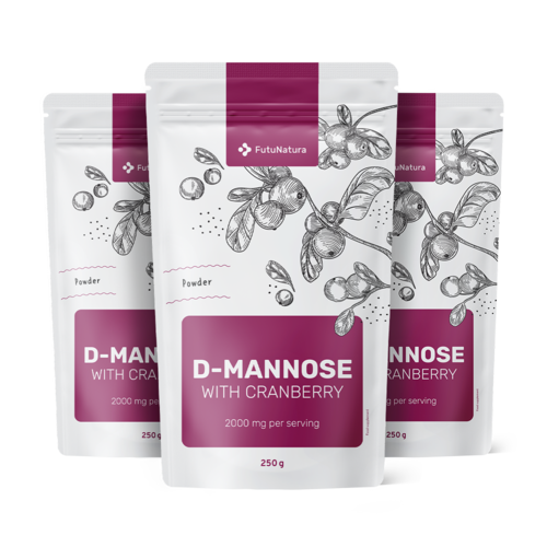3x D-mannosio con mirtillo rosso, totale 750 g