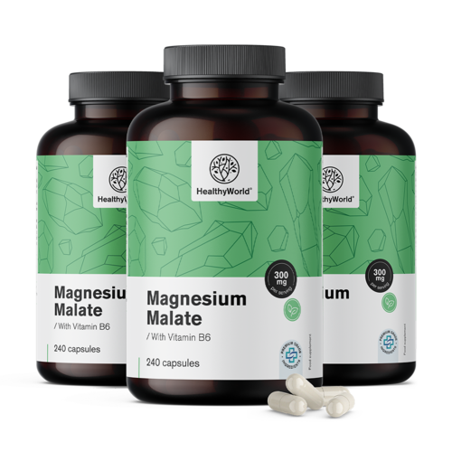 3x Magnesio malato 2000 mg, totale 720 capsule